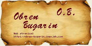 Obren Bugarin vizit kartica